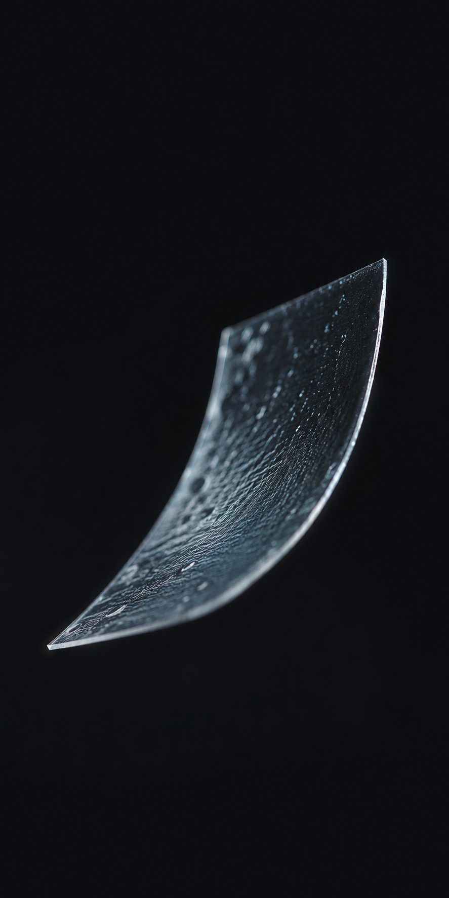 Macro photograph of a translucent oral dissolving film strip